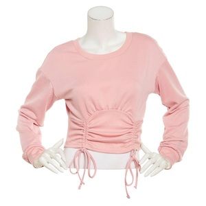 (NWT) Almost Famous Drawstring Ruched Front Sweatshirt. Sz M